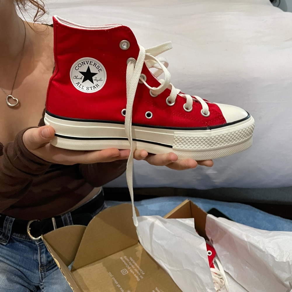 Custom Converse high tops w platform! BNIB